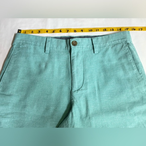 BANANA REPUBLIC Men's Aqua Linen blend Flat Front Shorts size 30 - Picture 6 of 11